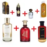 Fragrance World Montera Rouge Tobacco + Fragrance World Montera Instant Love + My Perfumes Love More Worry Less + Otoori Jameela + My Perfumes Soul Mate Intense + Otoori Oud + Fragrance World Shower Gel Scrub Peach