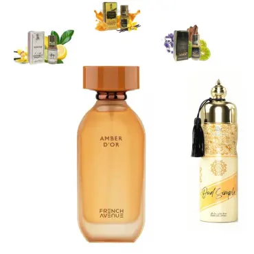 French Avenue Amber D'OR + Otoori Oud Simple + 3 uleiuri de parfum mici