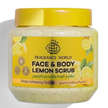 Exfoliant pentru față și corp / Fragrance World Lemon Scrub 
